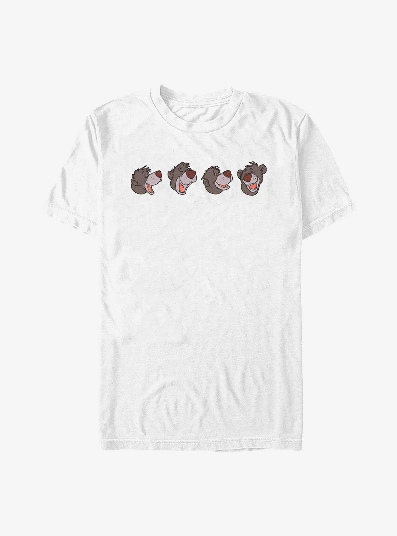 Disney The Jungle Book Baloo Faces T-Shirt, WHITE, hi-res