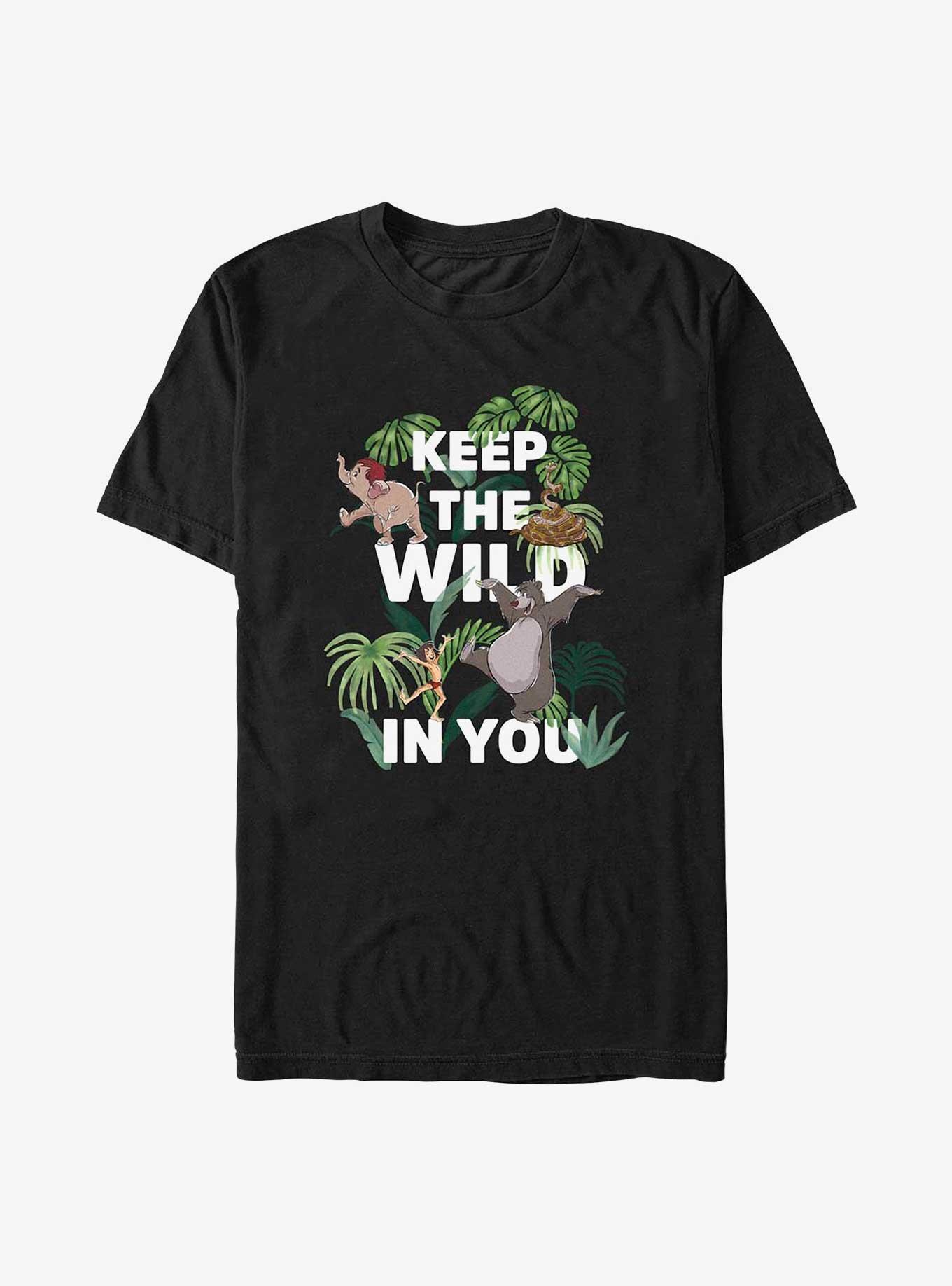 Disney The Jungle Book Keep The Wild In You T-Shirt, BLACK, hi-res