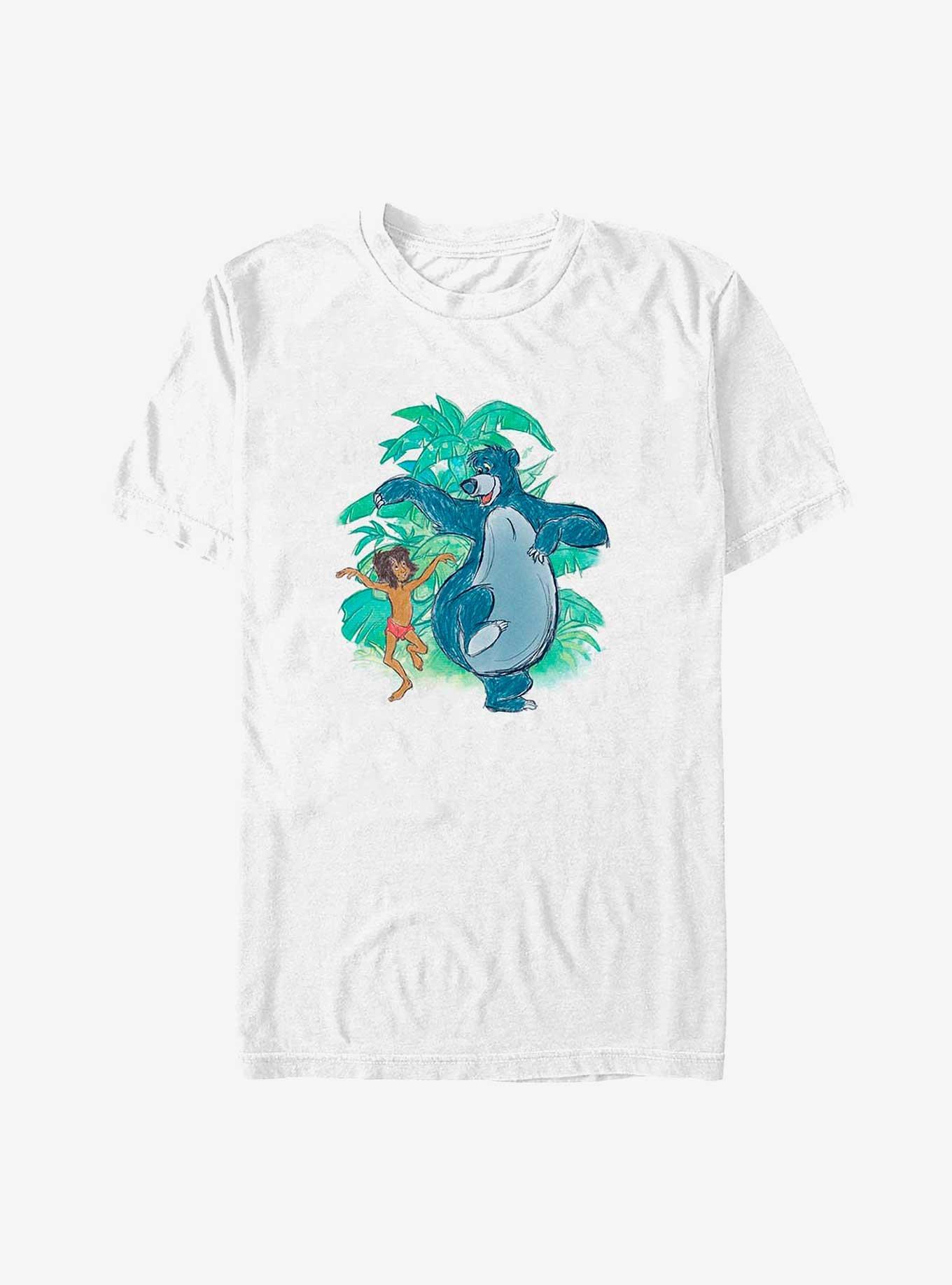Disney The Jungle Book Sketch Bear Necessities T-Shirt, WHITE, hi-res
