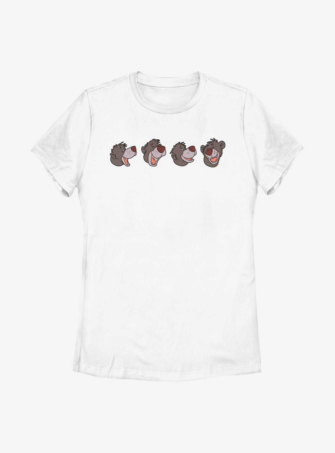 Disney The Jungle Book Baloo Faces Womens T-Shirt, WHITE, hi-res