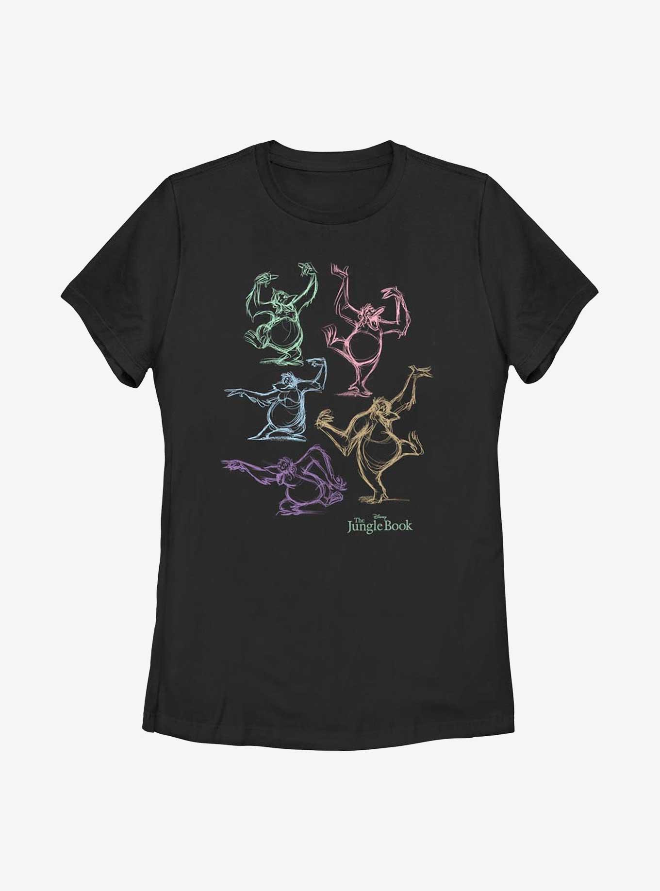 Disney The Jungle Book Dancin Louie Womens T-Shirt, BLACK, hi-res