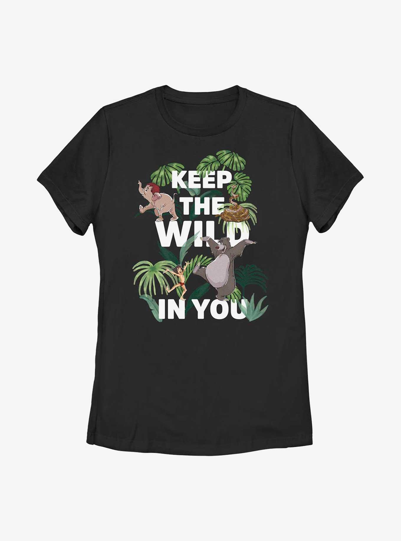 Disney The Jungle Book Keep The Wild In You Womens T-Shirt, BLACK, hi-res