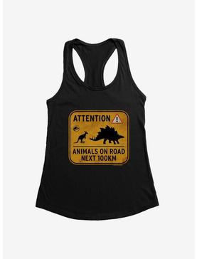 Jurassic World Dominion Attention Animals on Road Womens Tank Top, , hi-res