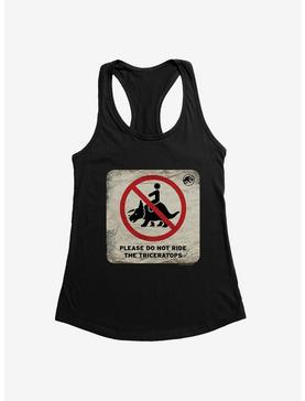 Jurassic World Dominion Do Not Ride Triceratops Womens Tank Top, , hi-res