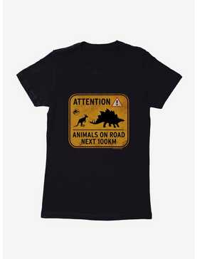 Jurassic World Dominion Attention Animals on Road Womens T-Shirt, , hi-res