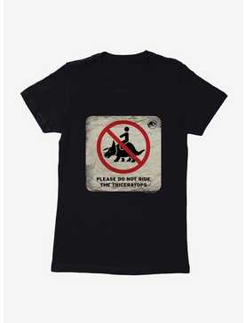 Jurassic World Dominion Do Not Ride Triceratops Womens T-Shirt, , hi-res
