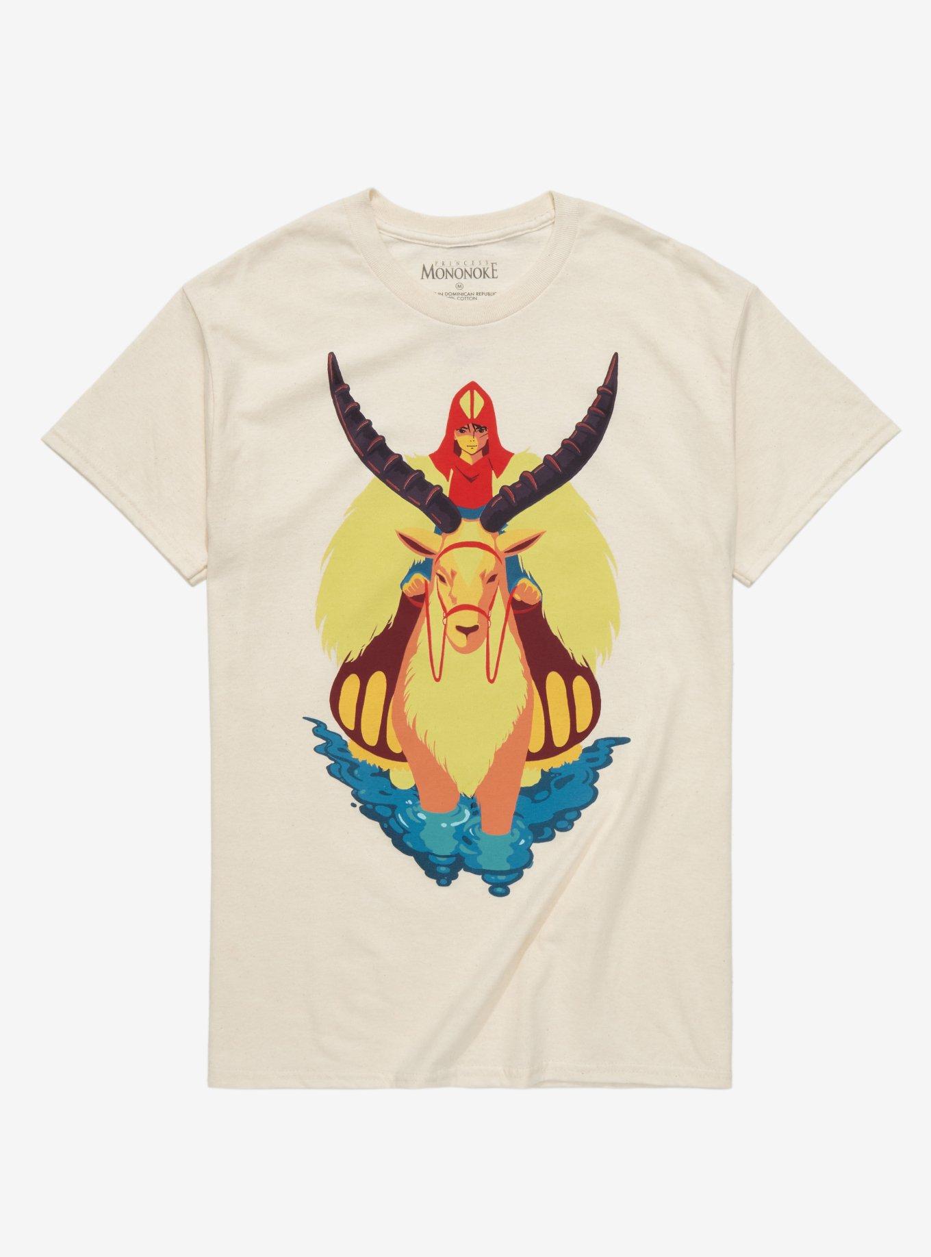 Studio Ghibli Princess Mononoke Ashitaka & Yakul T-Shirt, SAND, hi-res