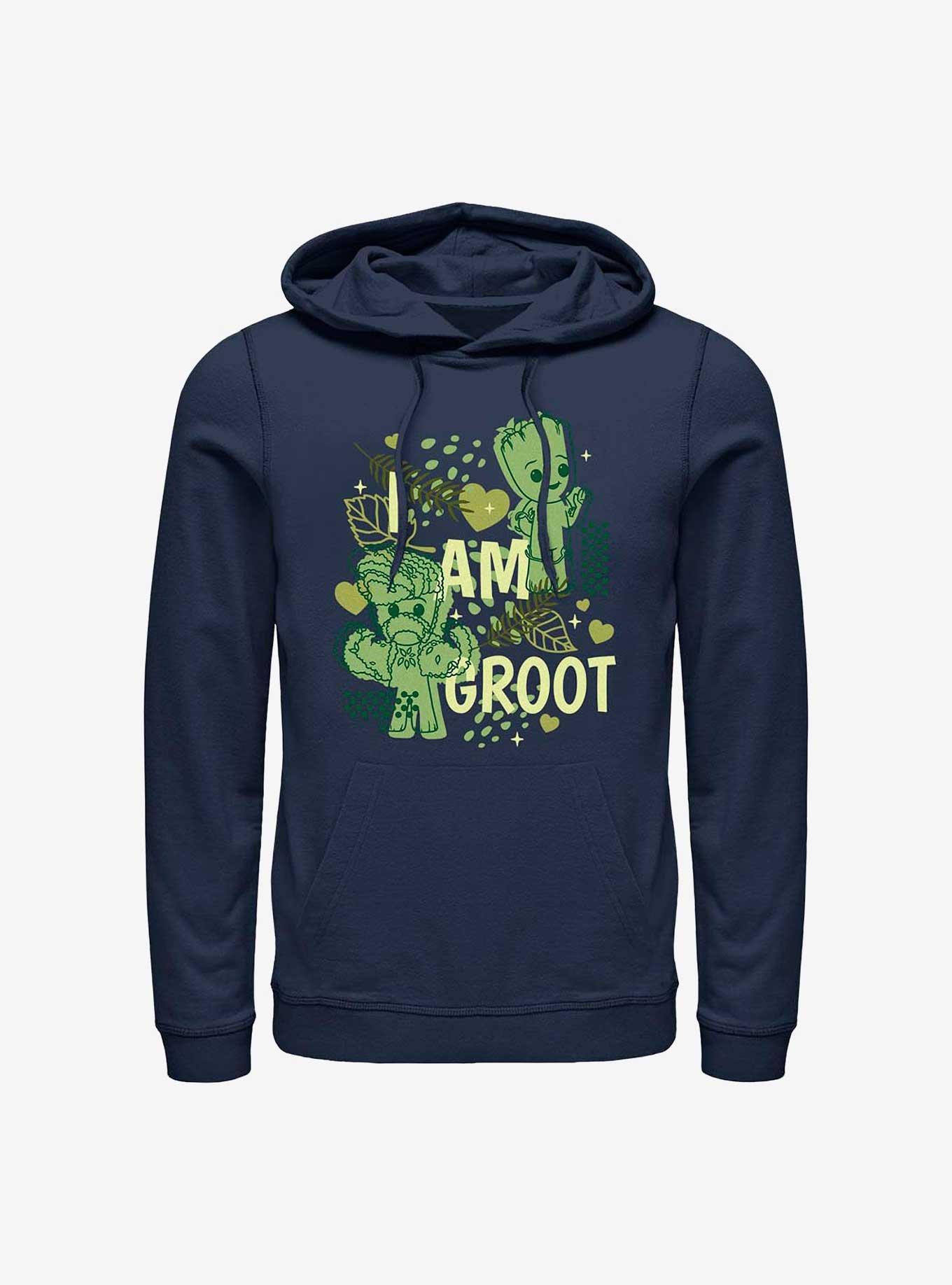 Marvel I Am Groot Leaf Heart Groot Hoodie