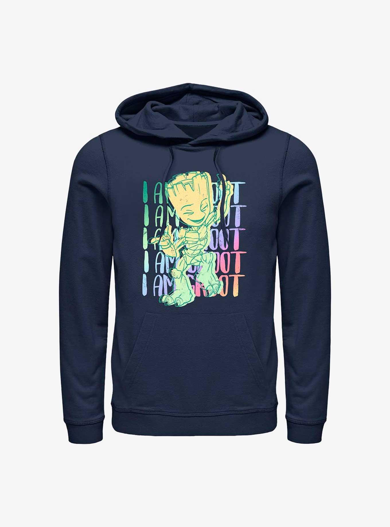 Marvel I Am Groot Color Stack Hoodie, NAVY, hi-res