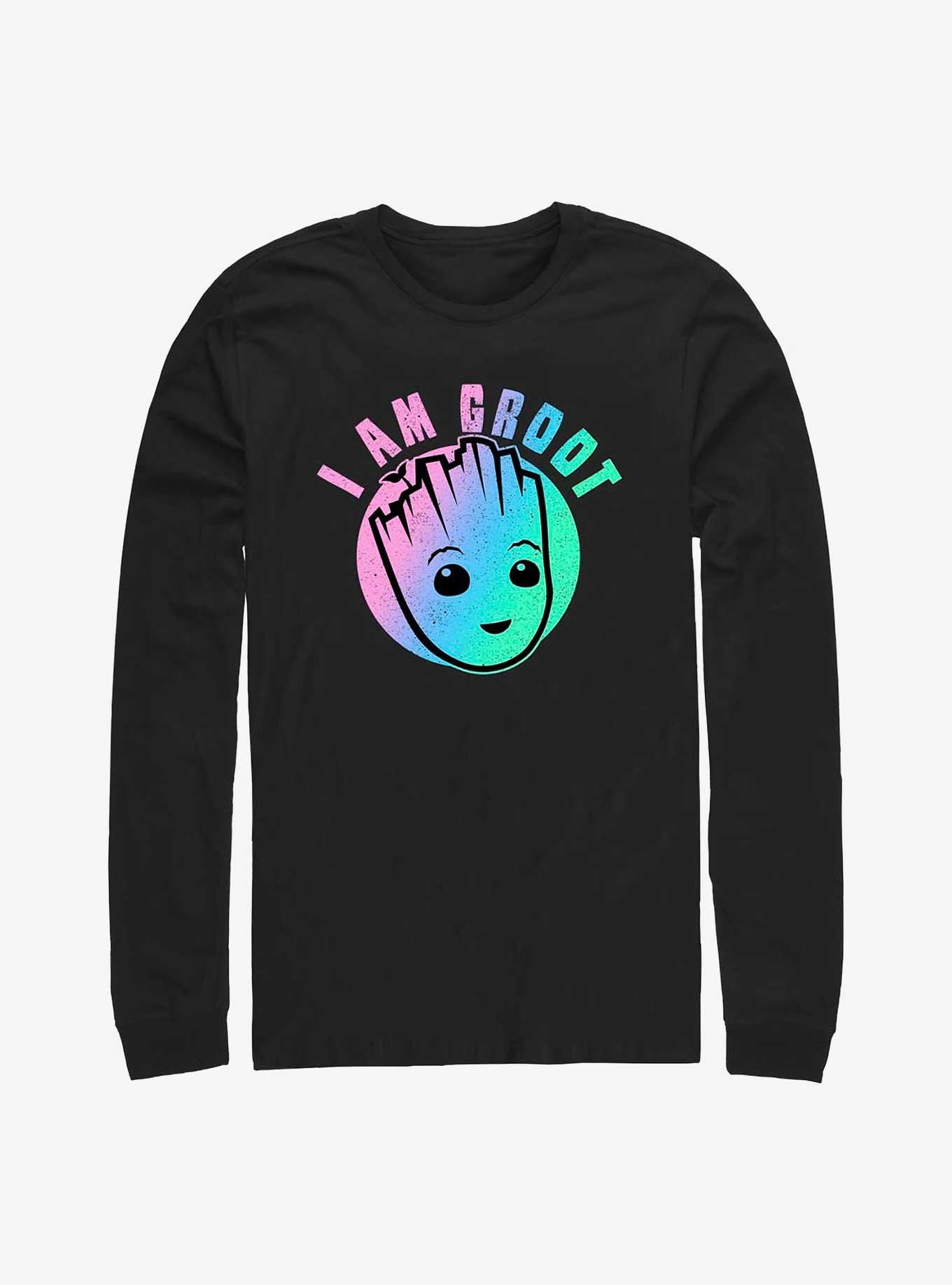 Marvel I Am Groot Holographic Long Sleeve T-Shirt, BLACK, hi-res