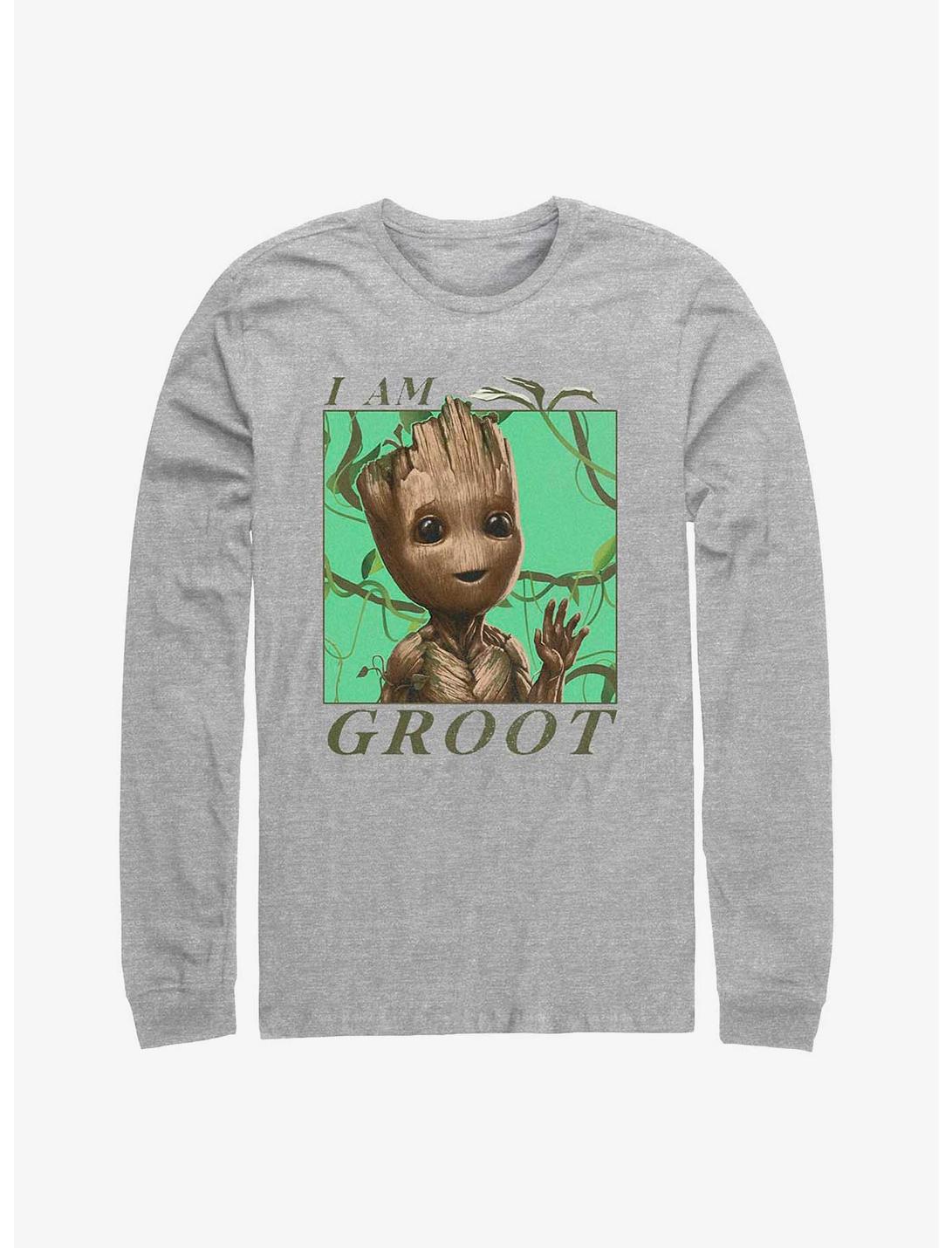 Marvel I Am Groot Jungle Vibes Long Sleeve T-Shirt, ATH HTR, hi-res