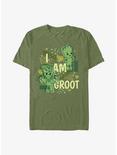 Marvel I Am Groot Leaf Heart Groot T-Shirt, MIL GRN, hi-res