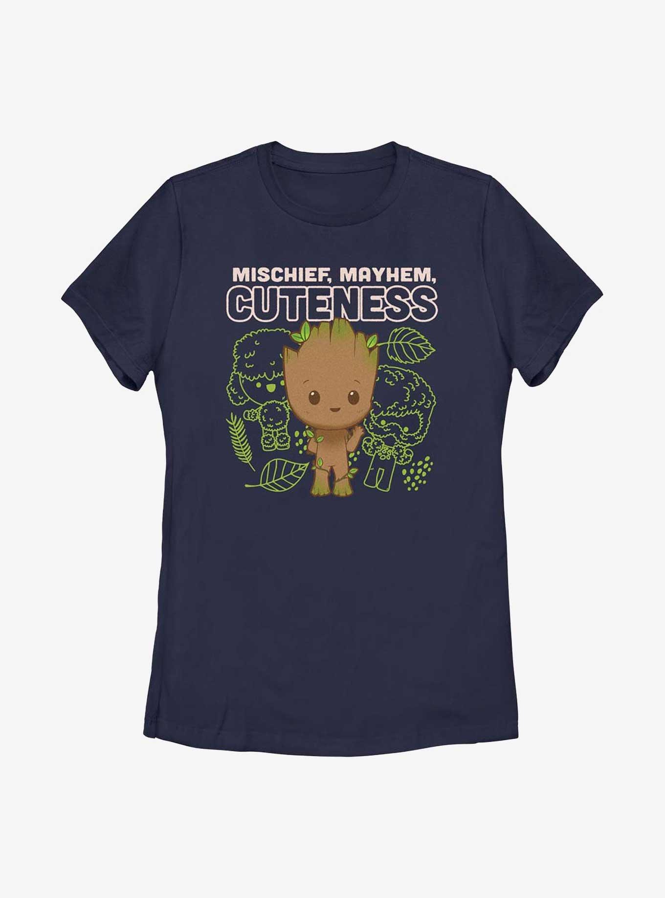 Marvel I Am Groot Mischief, Mayhem, Cuteness Womens T-Shirt, , hi-res