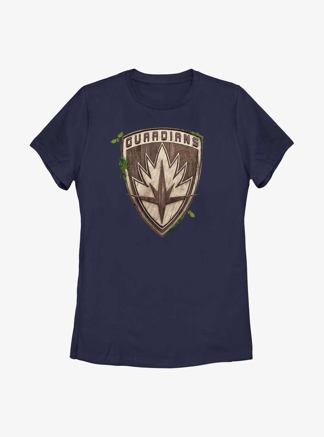 Marvel I Am Groot Guardians Badge Womens T-Shirt, NAVY, hi-res