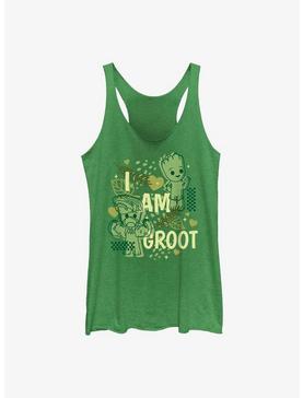 Plus Size Marvel I Am Groot Leaf Heart Groot Womens Tank Top, , hi-res