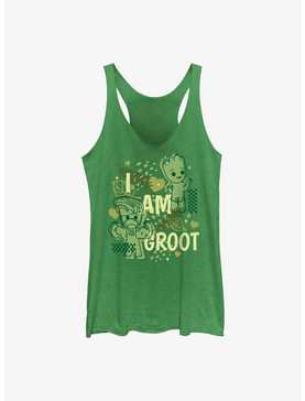 Marvel I Am Groot Leaf Heart Groot Womens Tank Top, , hi-res