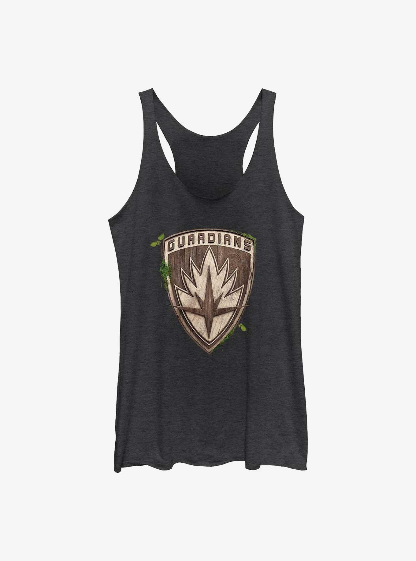 Marvel I Am Groot Guardians Badge Womens Tank Top, BLK HTR, hi-res