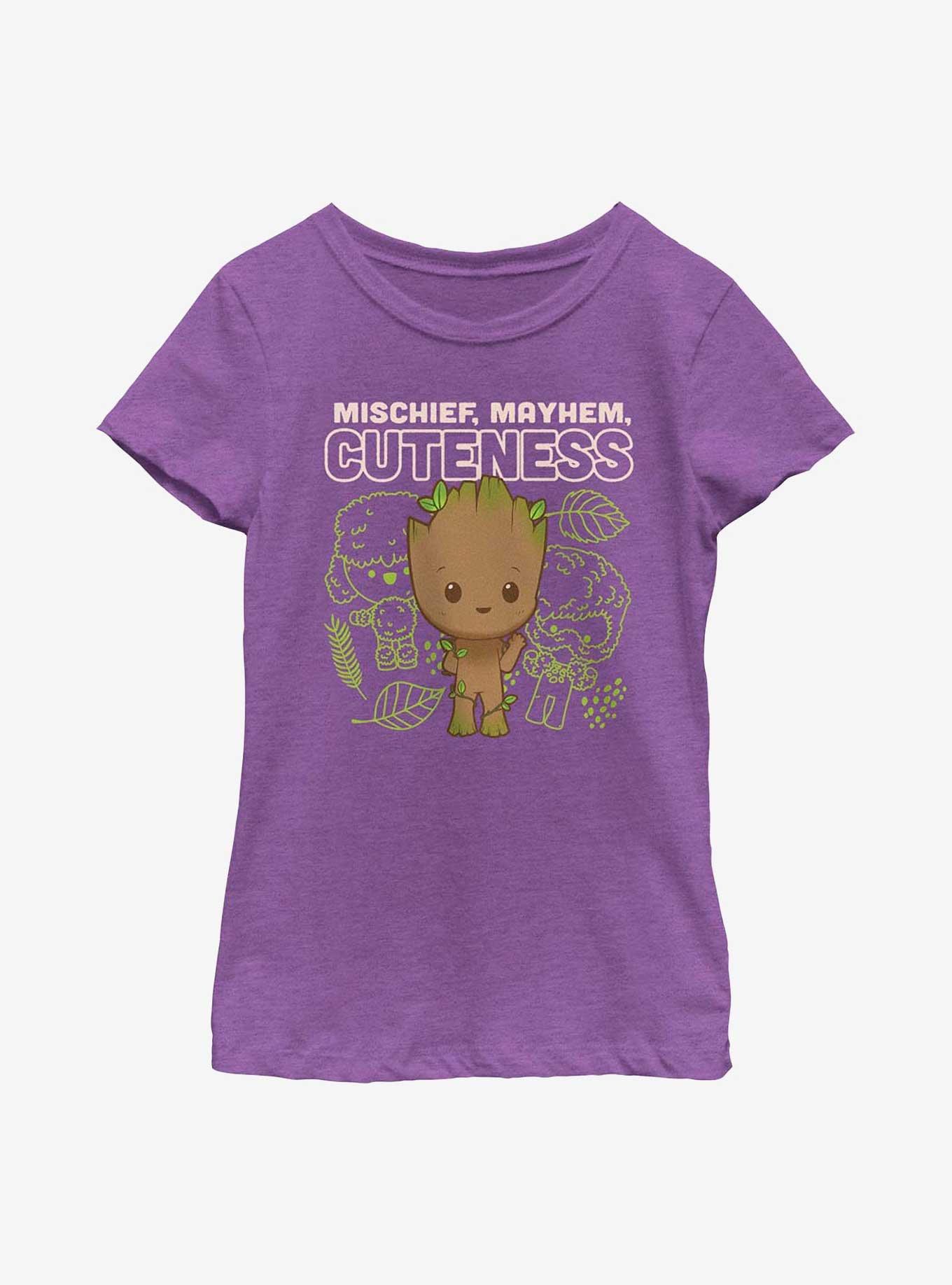 Marvel I Am Groot Mischief, Mayhem, Cuteness Youth Girls T-Shirt, , hi-res