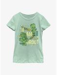 Marvel I Am Groot Leaf Heart Groot Youth Girls T-Shirt, MINT, hi-res
