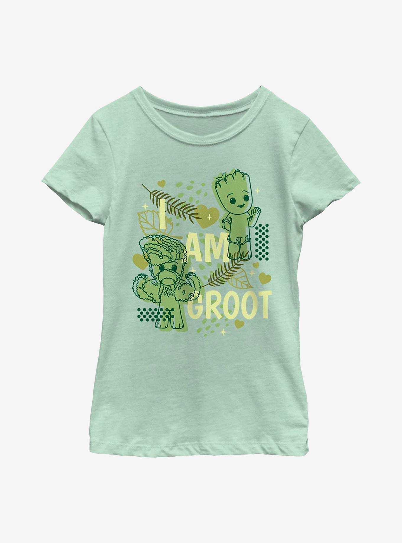 Marvel I Am Groot Leaf Heart Groot Youth Girls T-Shirt, , hi-res