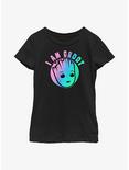 Marvel I Am Groot Holographic Youth Girls T-Shirt, BLACK, hi-res
