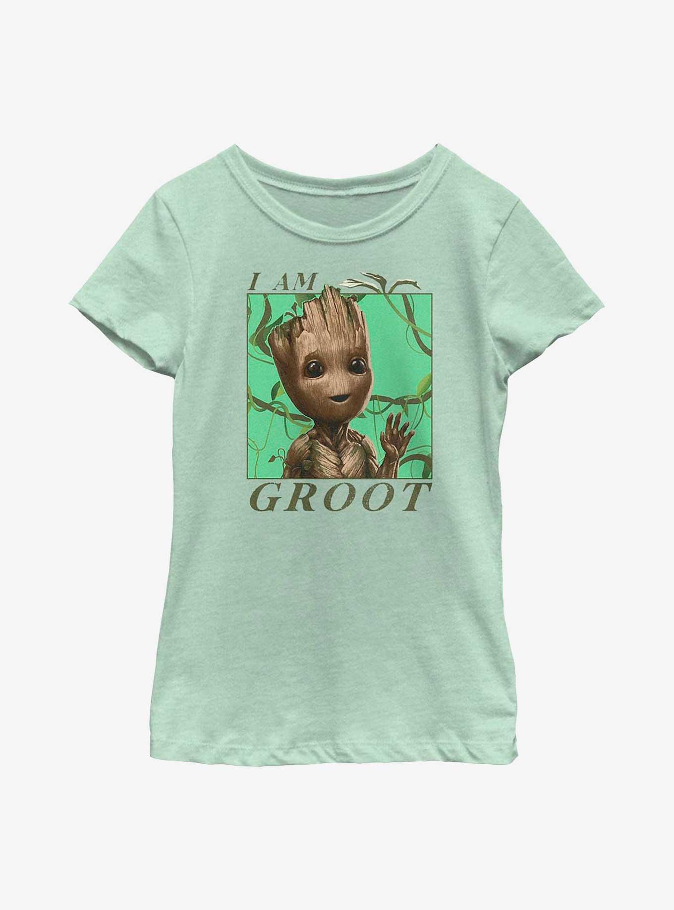 Marvel I Am Groot Jungle Vibes Youth Girls T-Shirt, MINT, hi-res