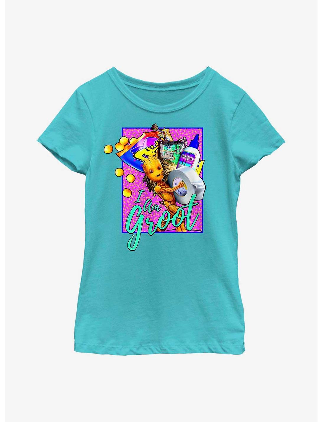 Marvel I Am Groot School Supplies Groot Youth Girls T-Shirt, TAHI BLUE, hi-res