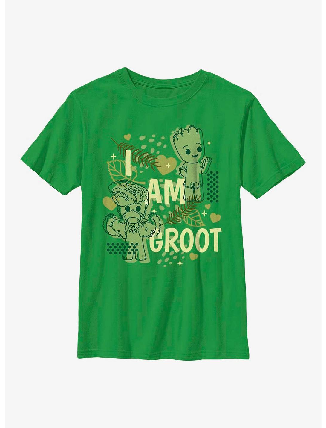 Marvel I Am Groot Leaf Heart Groot Youth T-Shirt, KELLY, hi-res