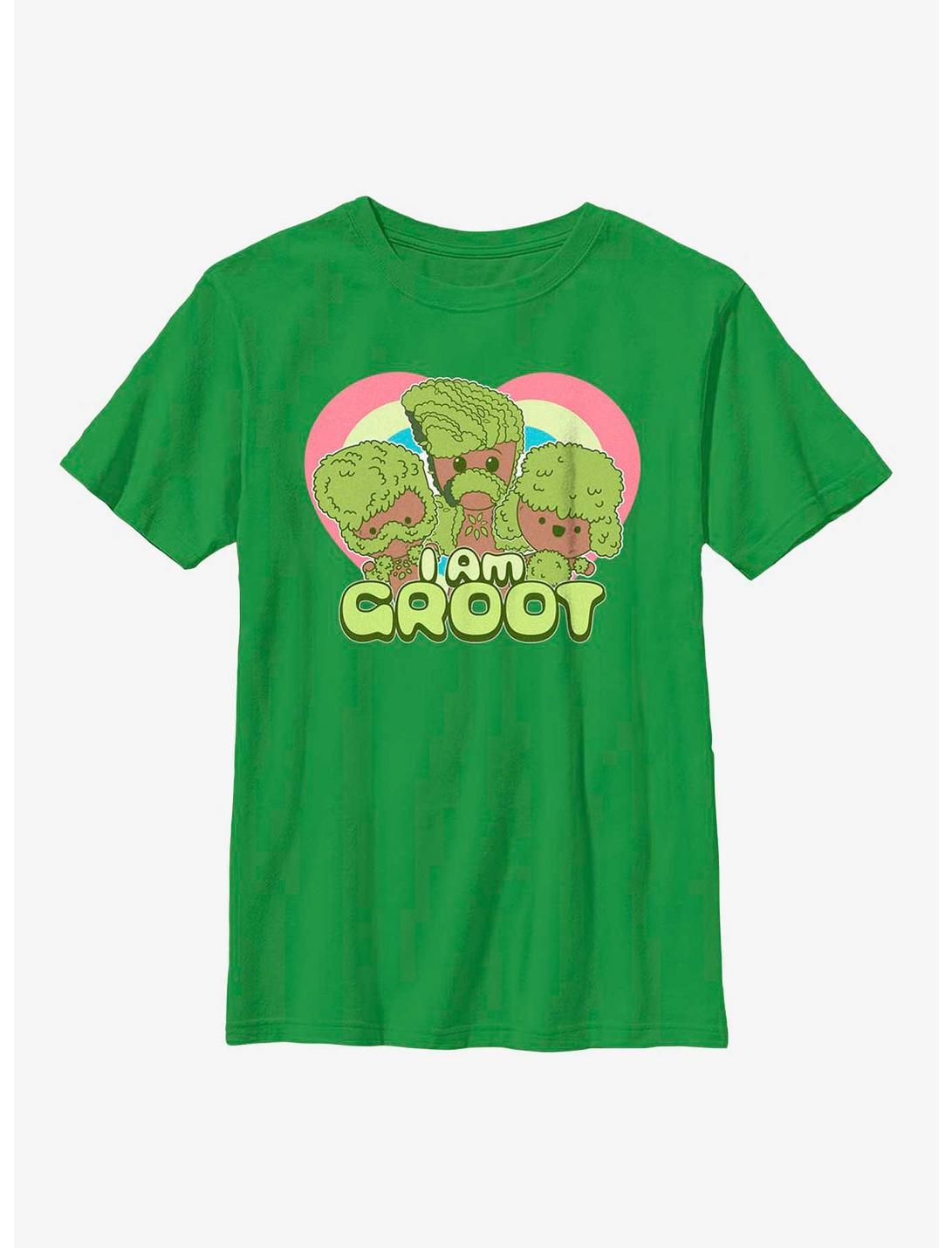 Marvel I Am Groot Hearts Trio Youth T-Shirt, KELLY, hi-res
