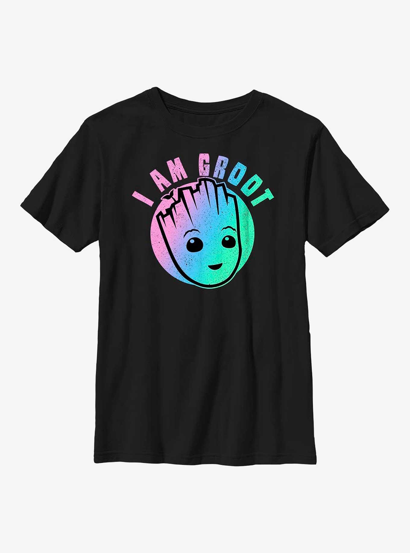 Marvel I Am Groot Holographic Youth T-Shirt, BLACK, hi-res