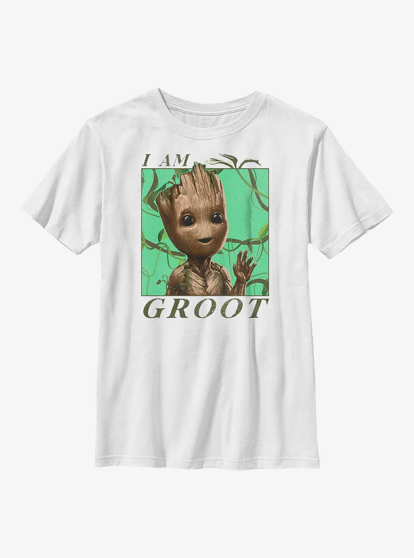 Marvel I Am Groot Jungle Vibes Youth T-Shirt, WHITE, hi-res