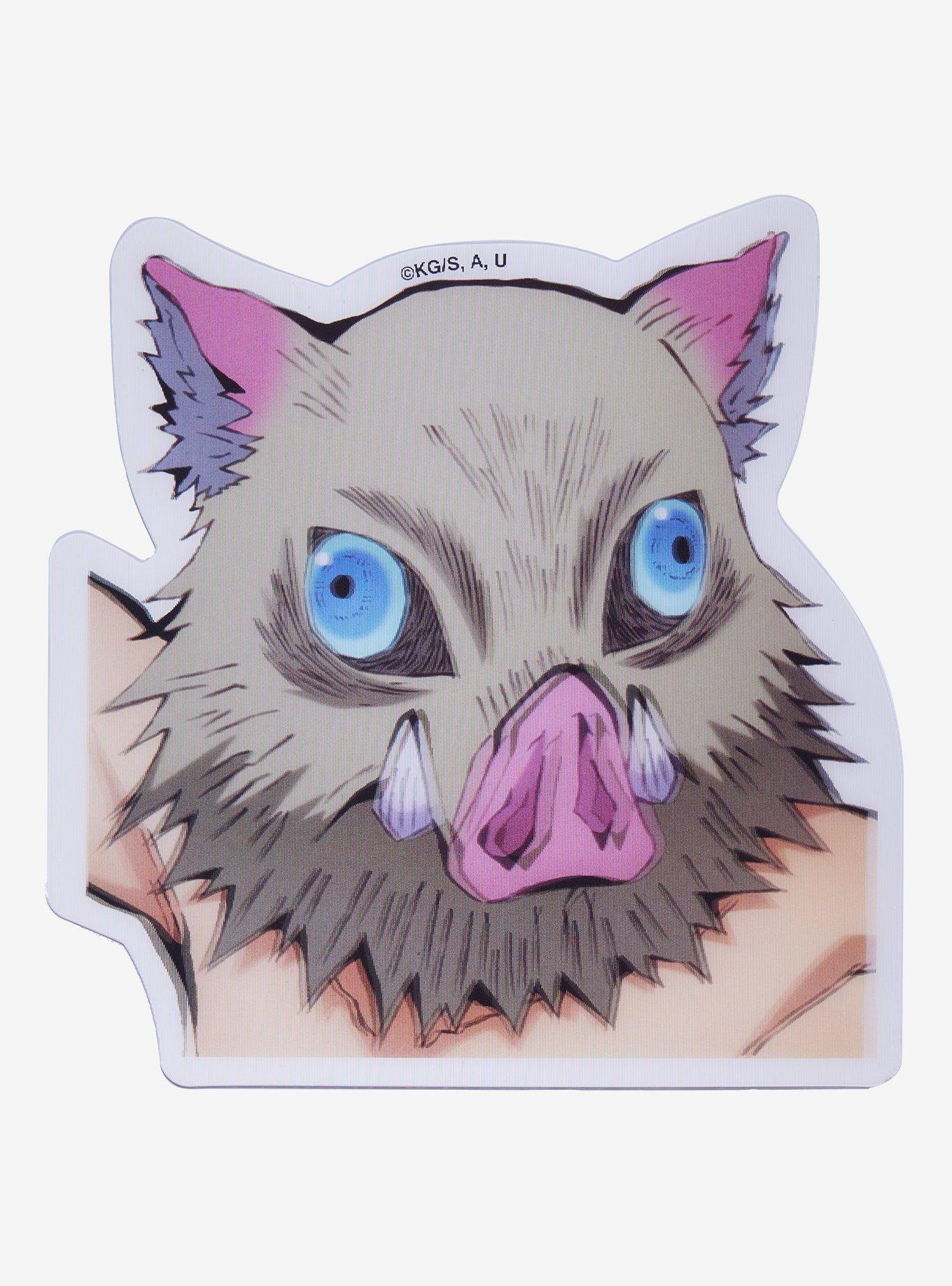 Demon Slayer: Kimetsu No Yaiba Inosuke Lenticular Car Decal, , hi-res