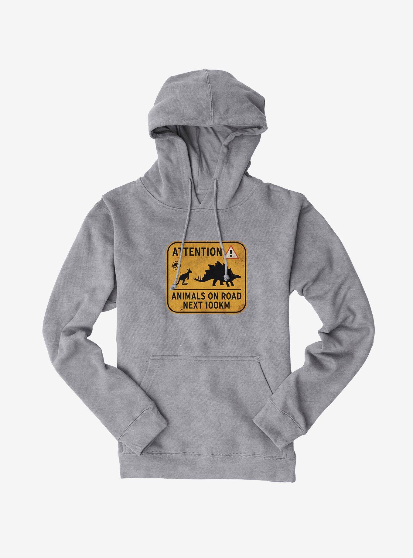 Jurassic World Dominion Attention Animals on Road Hoodie, , hi-res