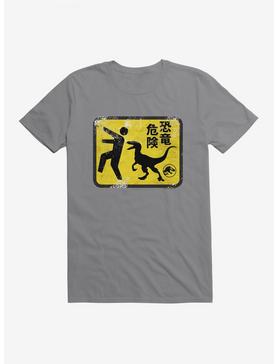 Jurassic World Dominion Caution Sign T-Shirt, STORM GREY, hi-res