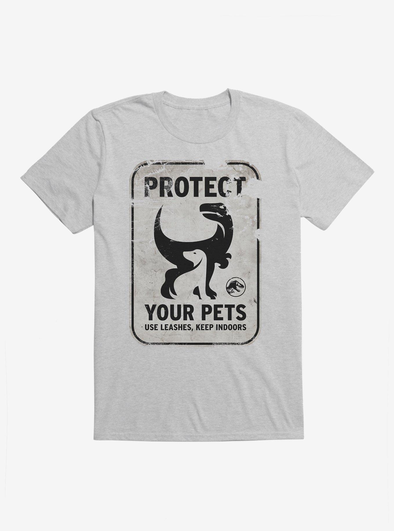Jurassic World Dominion Protect Your Pets T-Shirt, HEATHER GREY, hi-res