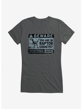 Jurassic World Dominion Beware Raptor Country Girls T-Shirt, CHARCOAL, hi-res
