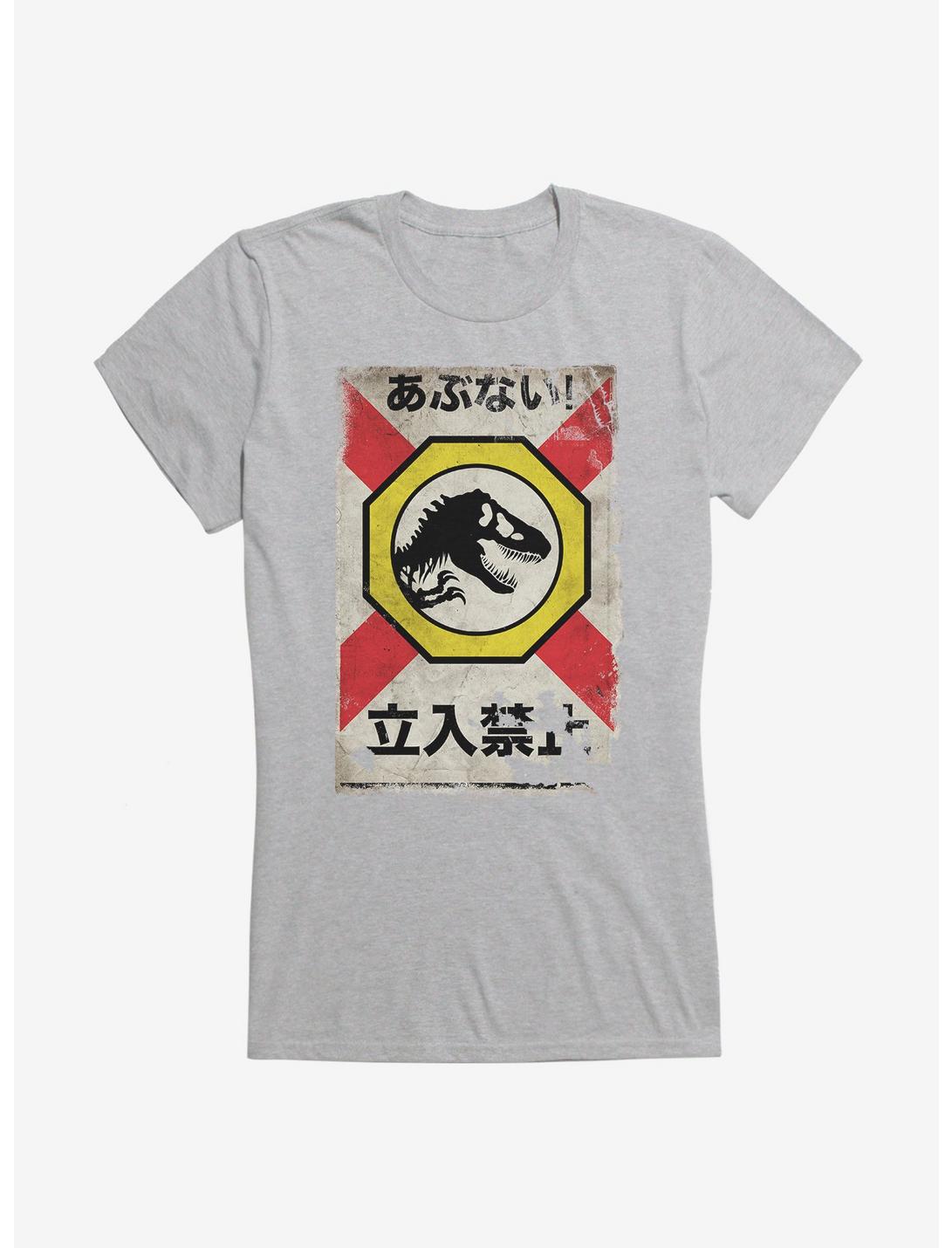 Jurassic World Dominion Dinosaur Sign Girls T-Shirt, HEATHER, hi-res