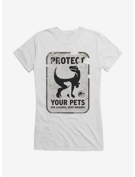 Jurassic World Dominion Protect Your Pets Girls T-Shirt, WHITE, hi-res
