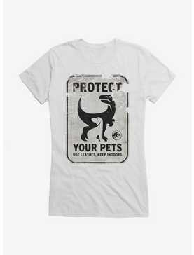 Jurassic World Dominion Protect Your Pets Girls T-Shirt, WHITE, hi-res