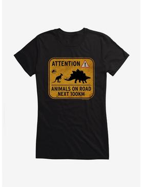 Jurassic World Dominion Attention Animals on Road Girls T-Shirt, , hi-res