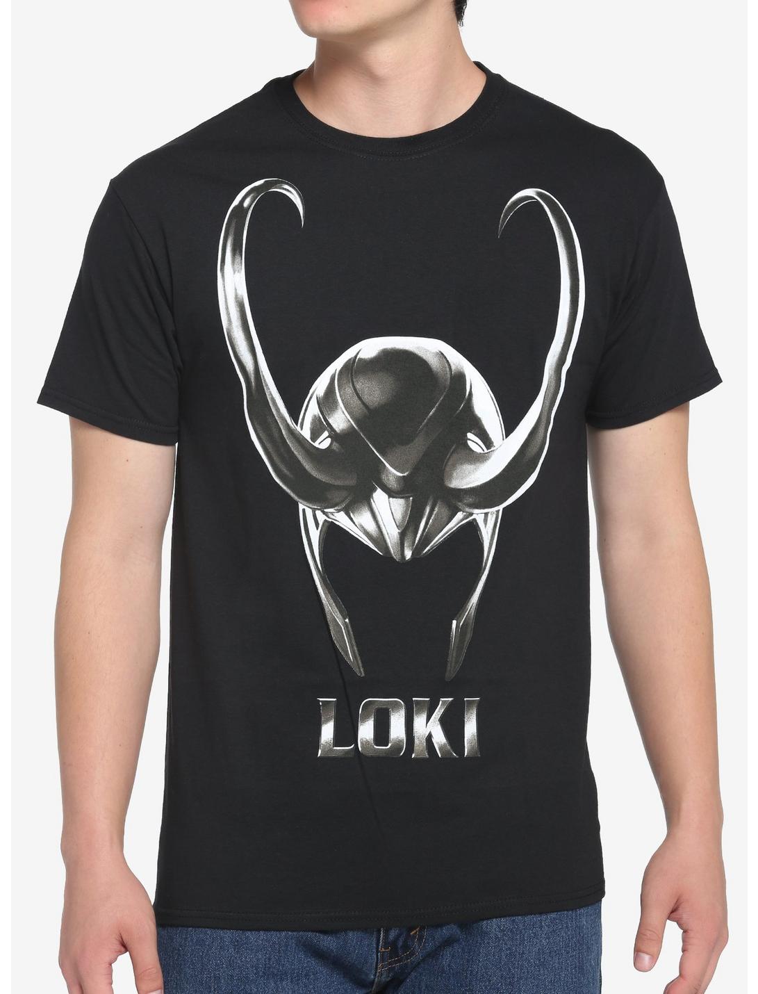 Marvel Loki Helmet T-Shirt, BLACK, hi-res