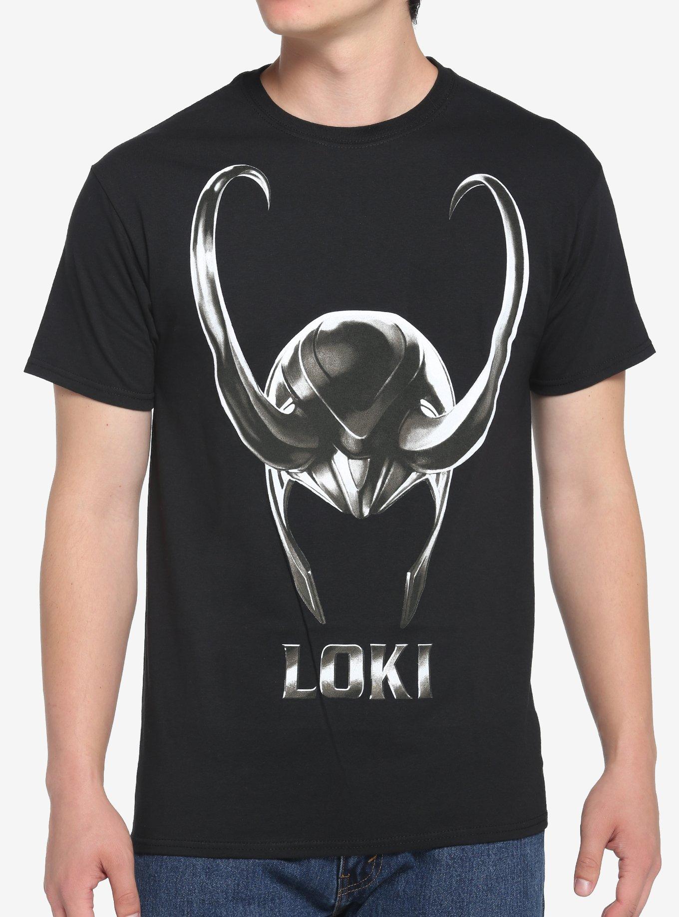 Marvel Loki Helmet T-Shirt, BLACK, hi-res