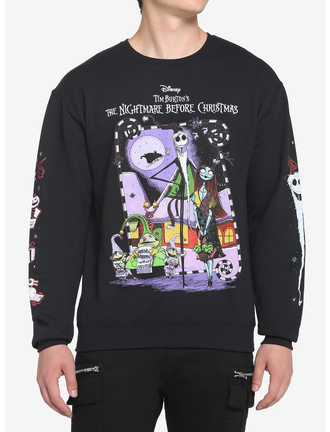 The Nightmare Before Christmas Holiday Icons Sweatshirt, BLACK, hi-res