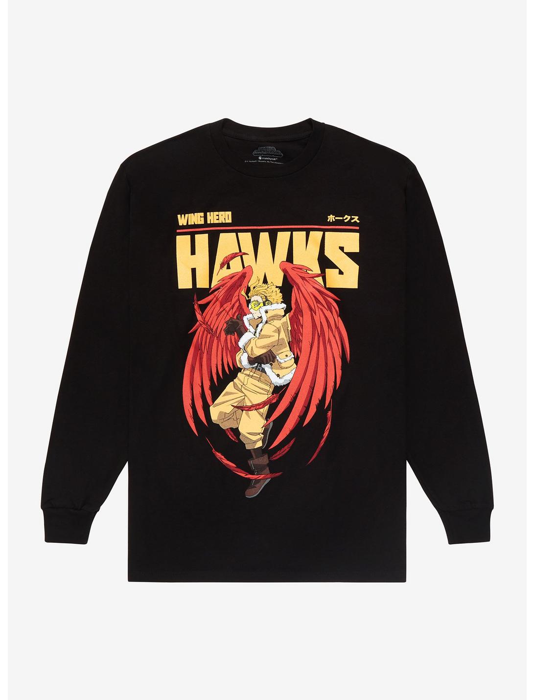 My Hero Academia Hawks Long-Sleeve T-Shirt, BLACK, hi-res