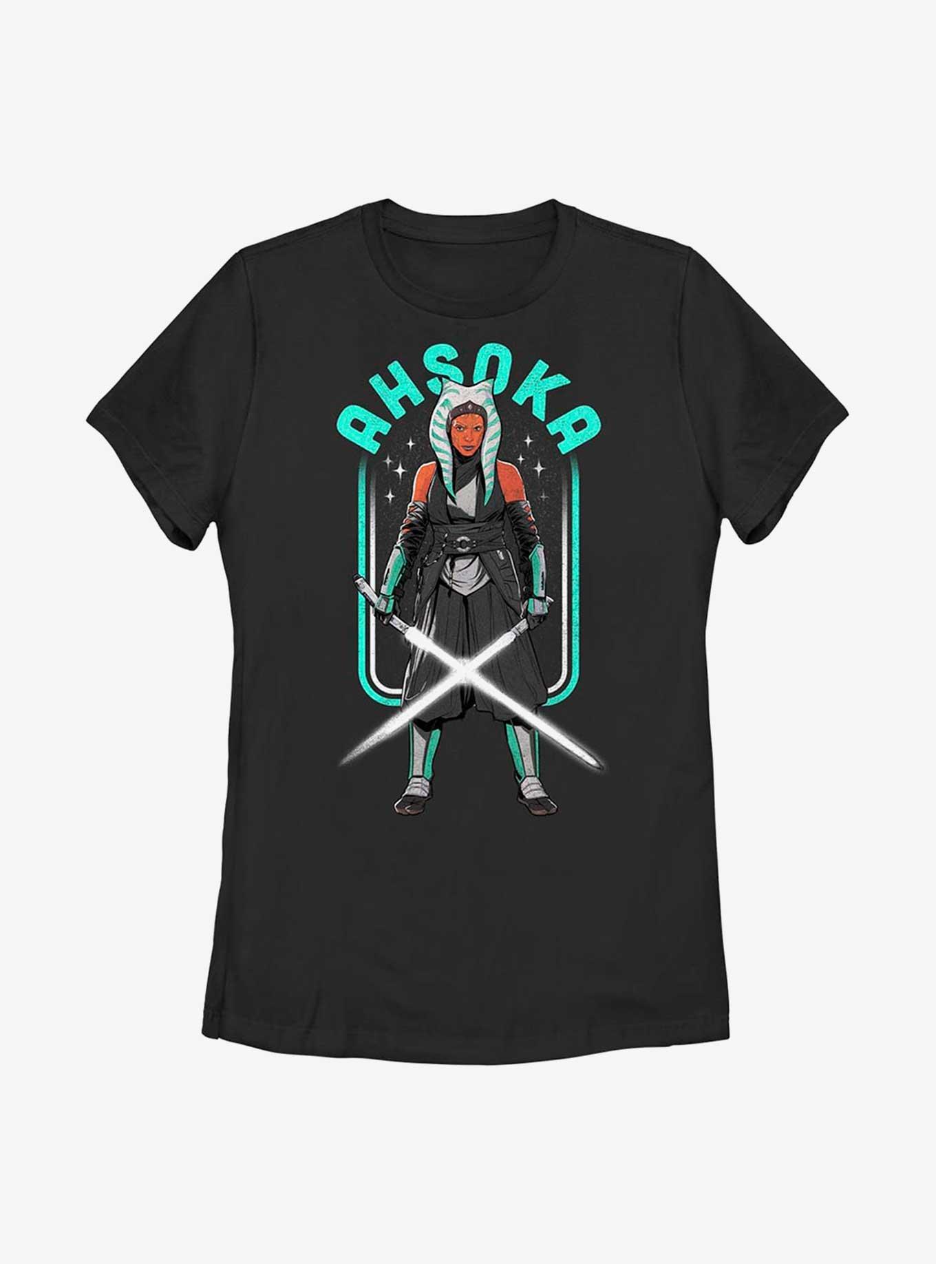 Star Wars The Mandalorian Amongst The Stars Womens T-Shirt, BLACK, hi-res