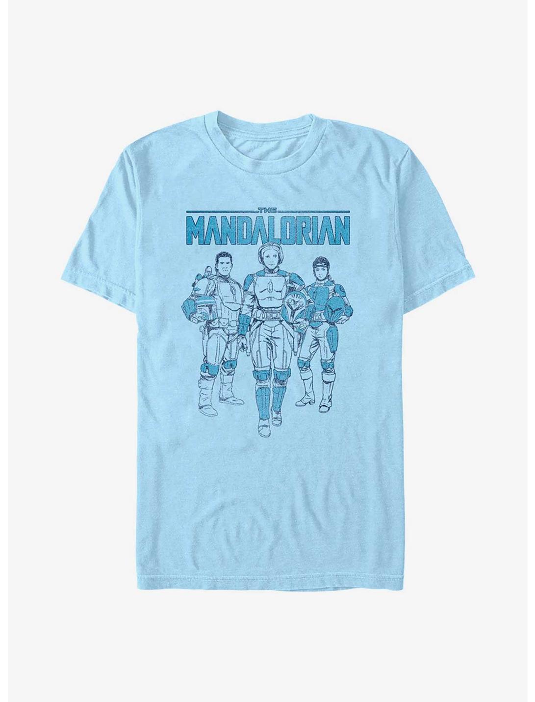 Star Wars The Mandalorian Blue Crew Super Vintage T-Shirt, LT BLUE, hi-res