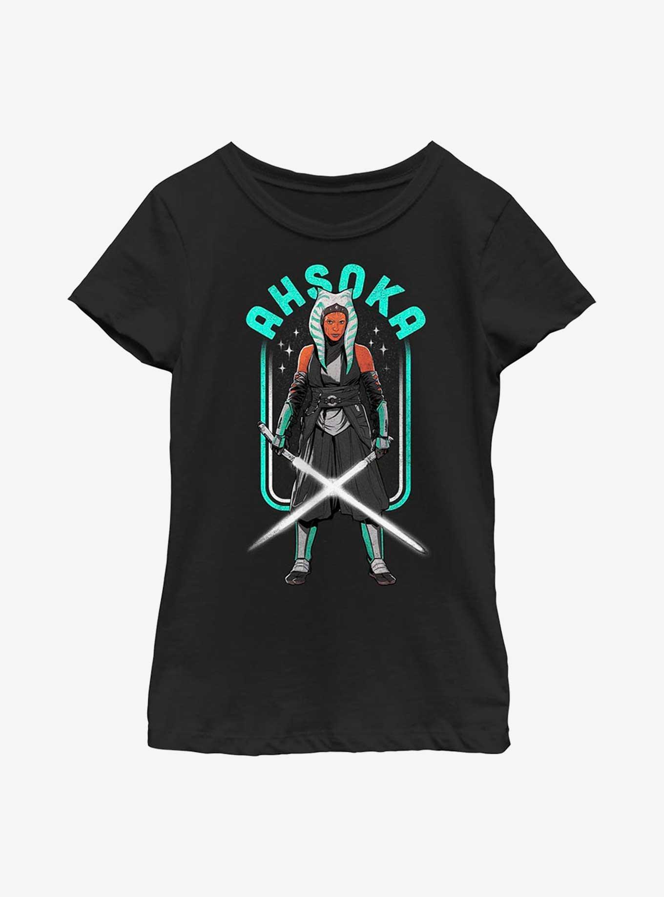 Star Wars The Mandalorian Amongst The Stars Youth Girls T-Shirt, BLACK, hi-res