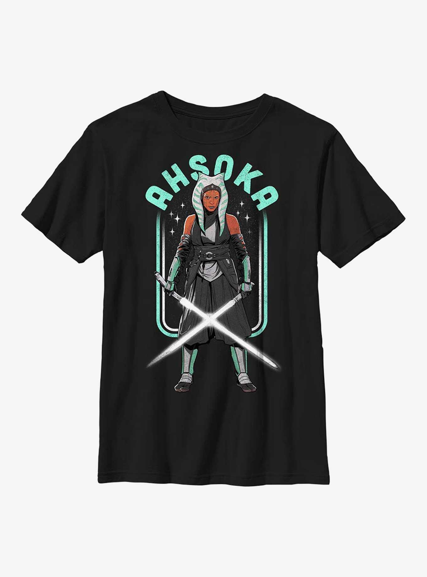 Star Wars The Mandalorian Amongst The Stars Youth T-Shirt, BLACK, hi-res