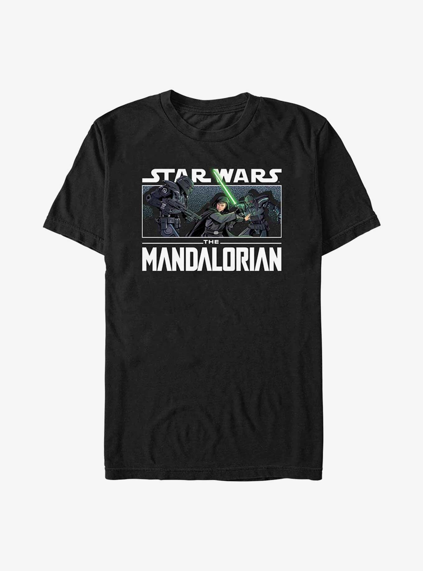 Star Wars The Mandalorian Luke Vs Dark Troopers T-Shirt, , hi-res