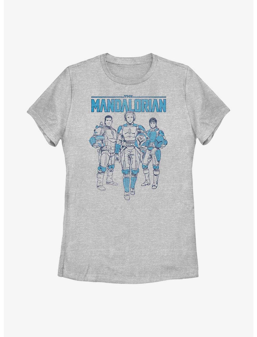 Star Wars The Mandalorian Blue Crew Super Vintage Womens T-Shirt, ATH HTR, hi-res